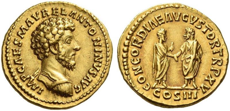 Marcus Aurelius augustus, 161 – 180. Aureus 161, AV 7.30 g. IMP CAES M AVREL ANT...