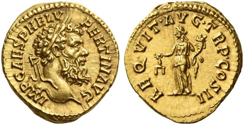 Pertinax, 1st January – 28th March 193. Aureus 1st January – 28th March 193, AV ...