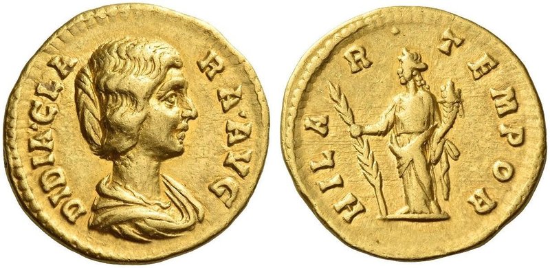 Didia Clara, daughter of Didius Julianus. Aureus March-May 193, AV 6.66 g. DIDIA...