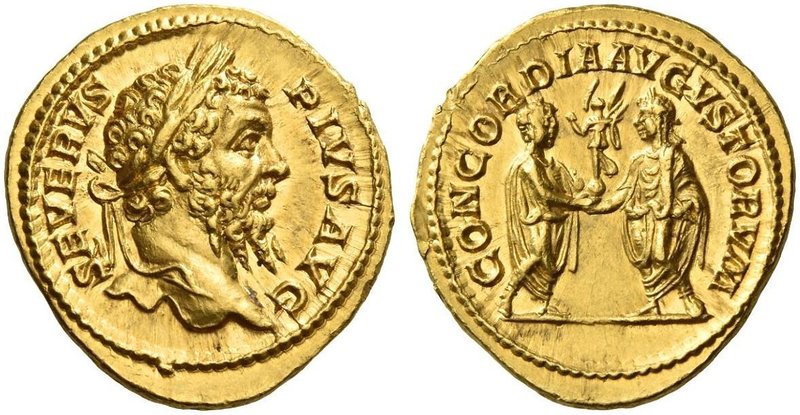 Septimius Severus, 193 – 211. Aureus 209, AV 7.29 g. SEVERVS – PIVS AVG Laureate...