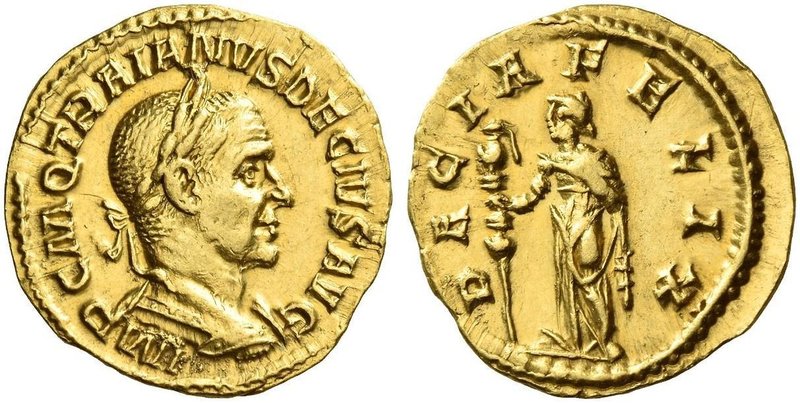 Trajan Decius, 249 – 251. Aureus 249-251, AV 3.52 g. IMP C M Q TRAIANVS DECIVS A...
