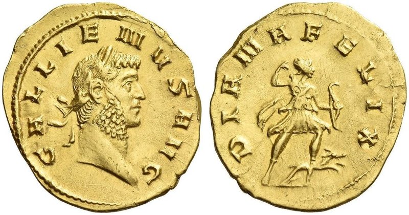 Gallienus joint reign with Valerian I, 253 – 260 and sole reign, 260 – 268. Aure...