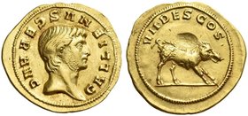Gallienus joint reign with Valerian I, 253 – 260 and sole reign, 260 – 268. Aureus, Mediolanum 259, AV 4.29 g. GALLIENVS GER AVG Bare-headed bust r. R...