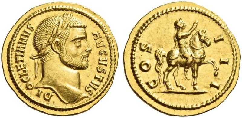 Diocletian, 284-305. Aureus, Antiochia 287-290, AV 5.51 g. DI – OCLETIANVS – AVG...