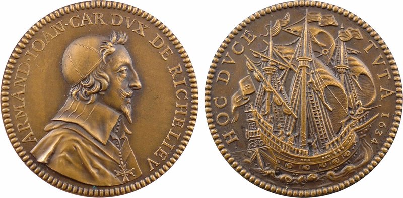 Cardinal de Richelieu, jeton, 1634 Paris (refrappe)
SPL. Bronze, 32,0 mm, 15,50...