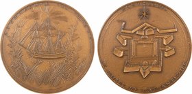 Port-Louis, le Musée de l'Atlantique (Compagnie des Indes), par Bizette-Lindet, 1981 Paris
SUP+. Bronze, 72,0 mm, 171,20 g, 12 h, Punch: Corne d'abon...