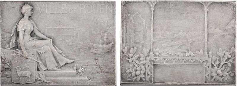 Rouen, par H. Lefèbvre, s.d Paris
SUP. Bronze argenté, 49,9 mm, 94,65 g, 12 h, ...