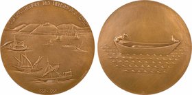 Saint Tropez, quadricentenaire des libertés, par Brigaud, 1558-1958 Paris
SUP. Bronze, 71,5 mm, 147,80 g, 12 h, Punch: Corne d'abondance

Très fine...
