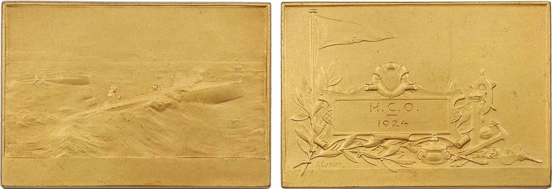 Canots de sauvetage (H.C.O.), par Cariat, 1924 Paris
SPL. Bronze doré, 45,0 mm,...
