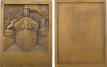 Commerce, par Raoul Bénard, s.d. (1930) Paris
SPL, R. Bronze, 70,0 mm, 117,00 g, 12 h, Punch: Corne d'abondance

Rare et splendide plaquette unifac...