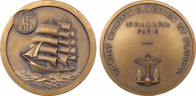 Crédit Maritime, Aérien et Fluvial (Paris), s.d
SUP. Bronze, 60,0 mm, 98,50 g, 12 h, Punch: Triangle

Médaille non signée et non datée