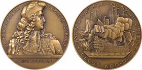 Tricentenaire de la naissance du Comte de Tourville, maréchal de France, par Turin, 1642-1942 Paris
SUP+. Bronze, 72,0 mm, 201,70 g, 12 h, Punch: Cor...