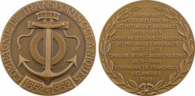 Compagnie de Transports Océaniques, centenaire de la Compagnie, par Baron, 1852-1952 Paris
SPL. Bronze, 41,0 mm, 30,70 g, 12 h, Punch: Corne d'abonda...