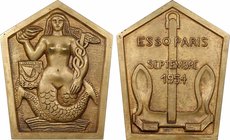 Compagnie Esso, Sirène, chez Susse Frères, fondeurs, par Secchioli, 1954
SUP+. Bronze, 106,0 mm, 312,50 g, 12 h

Intéressante fonte de bronze réali...
