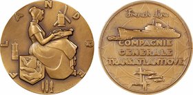 Compagnie Générale Transatlantique (C.G.T.), le paquebot Flandre, par Renard, s.d. Paris
SUP+. Bronze, 50,0 mm, 54,50 g, 12 h, Punch: Triangle

Exe...