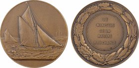 Marine Marchande, prix du Ministre, par Lavée, s.d. Paris
SPL. Bronze, 57,0 mm, 77,20 g, 12 h, Punch: Triangle

Médaille éditée par Arthus Bertrand...