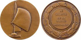 Marine Marchande, prix du Ministre, par Delannoy, s.d. Paris
SUP+. Bronze, 41,0 mm, 31,80 g, 12 h, Punch: Triangle

Exemplaire verni