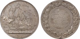 Union Industrielle et Maritime / Chantiers de Bretagne, le cargo Pont-Aven, par Dupré, 1953 Paris
SUP. Bronze argenté, 55,5 mm, 76,50 g, 12 h, Punch:...