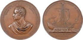 Allemagne, 70ème anniversaire de Frédéric Guillaume III, par König, 1820
TTB. Cuivre, 47,0 mm, 56,10 g, 12 h

Quelques chocs sur la tranche et tach...