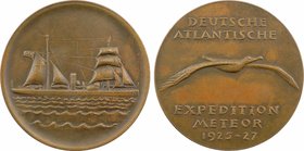 Allemagne, l'expédition océanographique atlantique Meteor, 1925-1927
SUP. Bronze, 41,0 mm, 25,70 g, 12 h

Inscription sur la tranche : BAYER HAUPTM...