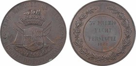 Espagne, Club nautique de Bilbao, prix de régates internationales, 1881
SUP. Cuivre, 60,0 mm, 67,80 g, 12 h