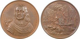 Pays-Bas, Michiel de Ruyter et la deuxième guerre anglo-néerlandaise de 1666, 1907
SPL / SUP+. Bronze, 72,0 mm, 158,00 g, 12 h

Sur la tranche diff...