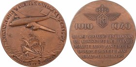 Pays-Bas, trentenaire de la K.L.M. (Royal Dutch Airlines), par M. Pauw, 1919-1949
SUP. Bronze, 60,0 mm, 97,30 g, 12 h

Superbe exemplaire. Médaille...