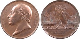 Royaume-Uni, l'Amiral John Jervis et la bataille du Cap Saint Vincent (Portugal), par Mills, Brenet et Mudie, 1797
SUP. Bronze, 41,0 mm, 40,10 g, 12 ...