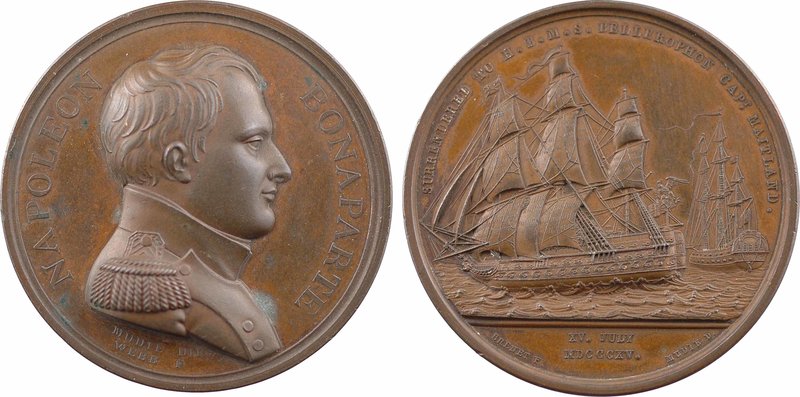 Royaume-Uni, Napoléon Ier en exil à bord du Bellérophon, par Webb et Brenet, 181...