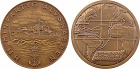 Suède, traversée transatlantique du mouilleur de mines H.M.S. Älvsnabbens, 1953-1954
SPL. Bronze, 40,0 mm, 24,50 g, 12 h

Inscription sur la tranch...