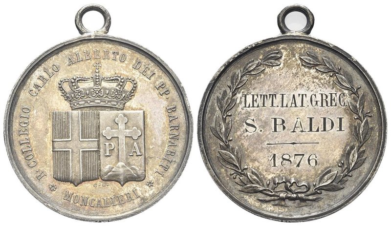 Durante Vittorio Emanuele II, 1861-1878.
Medaglia 1876 Regio Collegio C. Albert...