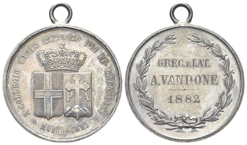 Durante Vittorio Emanuele II, 1861-1878.
Medaglia 1876 Regio Collegio C. Albert...