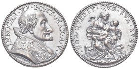 Innocenzo XI (Benedetto Odescalchi), 1676-1689.
Medaglia 1680 a. V opus G. Hamerani.
Æ gr. 20,97 mm 35,5
Dr. INNOCEN XI - PONT MAX A V. Busto a d. ...