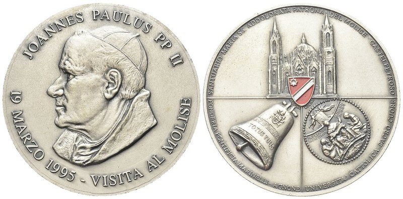 Giovanni Paolo II (Karol Wojtyla), 1978-2005.
Medaglia 1995.
Metallo Bianco gr...