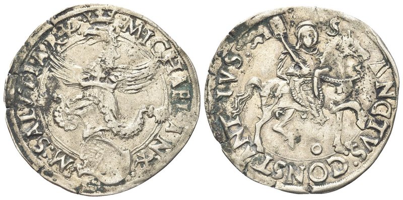Michele Antonio di Saluzzo, 1504-1528.
Cavallotto.
Ag gr. 5,52
Dr. MICHAEL AN...