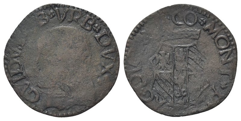 Guidobaldo I da Montefeltro, 1482-1508.
Quattrino.
Æ gr. 0,76
Dr. GVIDVS VB V...