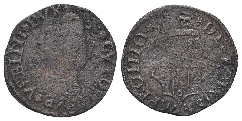 Guidobaldo I da Montefeltro, 1482-1508.
Quattrino, testa piccola.
Æ gr. 0,95
...