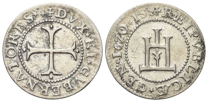 Dogi Biennali, 1528-1797. III Fase, 1637-1797.
Cavallotto 1670.
Mi gr. 3,15
D...