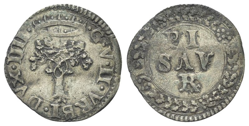 Guidobaldo II della Rovere, 1538-1574.
Bolognino nuovo.
Ag gr. 0,67
Dr. G V I...