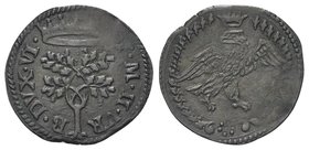 Francesco II Maria della Rovere, 1574-1624. 
Quattrino.
Æ gr. 0,65
Dr. F M II VR - BI DVX VI. Rovere coronata.
Rv. Aquila coronata stante verso s....