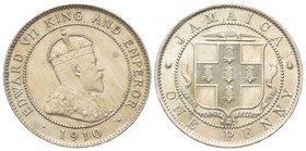 Edoardo VII, 1901-1910.
Penny 1910.
Ag gr. 9,51
Dr. Testa coronata a d.
Rv. Scudo.
KM#23.
FDC
