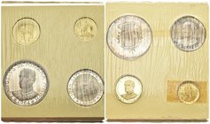 Angelo de Mojana di Cologna, 1962-1988.
Set 1964 di quattro monete in blister: 10 Scudi, 5 Scudi, 2 Scudi e 1 Scudo.
Au e Ag gr. 12 (Au) e gr. 35,8 ...