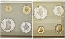 Angelo de Mojana di Cologna, 1962-1988.
Set 1987 di quattro monete in blister: 10 Scudi, 5 Scudi, 2 Scudi e 1 Scudo.
Au e Ag gr. 12 (Au) e gr. 35,8 ...