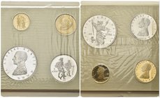 Andreas Bertie, 1988-2008.
Set 1989 di quattro monete in blister: 10 Scudi, 5 Scudi, 2 Scudi e 1 Scudo.
Au e Ag gr. 12 (Au) e gr. 35,8 (Ag)


Fr....