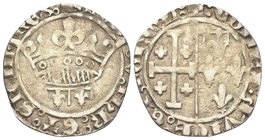 Louis II d’Angiò Valois (conte di Provenza e Re di Napoli), 1417-1427.
Tarascon.
Ag gr. 1,61
Dr. LVDOV IHR ET SICIL REX. Corona.
Rv. COMES PVICE E...