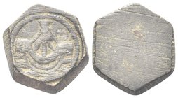 Edoardo IV di York, 1461-1470. 
Peso monetale di forma esagonale del Noble.
Æ gr. 6,84
Dr. Nave.
Rv. Anepigrafe.
Molto Raro.
BB