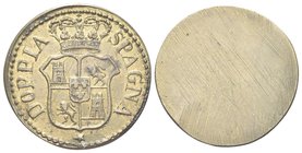 Carlo III di Borbone, Re di Spagna 1759-1788.
Peso Monetale della Doppia di Spagna.
Æ gr. 13,44
Dr. DOPPIA - SPAGNA. Stemma coronato con le armi di...