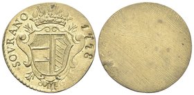 Durante Maria Teresa d’Asburgo, Imperatrice e Duchessa di Milano, 1740-1780.
Peso 1778 monetale della Sovrana d’oro.
Æ gr. 5,52
Dr. SOVRANO - 1778....
