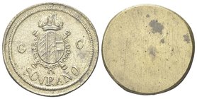 Giuseppe II d’Asburgo Lorena, 1780-1790.
Peso monetale della Sovrana d’oro.
Æ gr. 11,09
Dr. SOVRANO. Stemma coronato; ai lati, G - C.
Rv. Liscio....