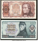 Austria Austrian National Bank 500 Schilling 1.7.1965 (1966) Pick 139 Extremely Fine-About Uncirculated; Austria Austrian National Bank 1000 Schilling...